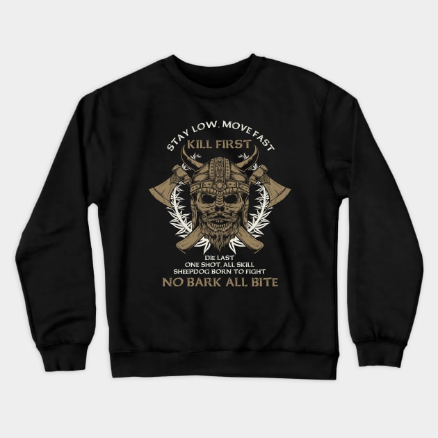 Vikings : Viking Northmen Axe Scandinavia Warrior Gift Crewneck Sweatshirt by woormle